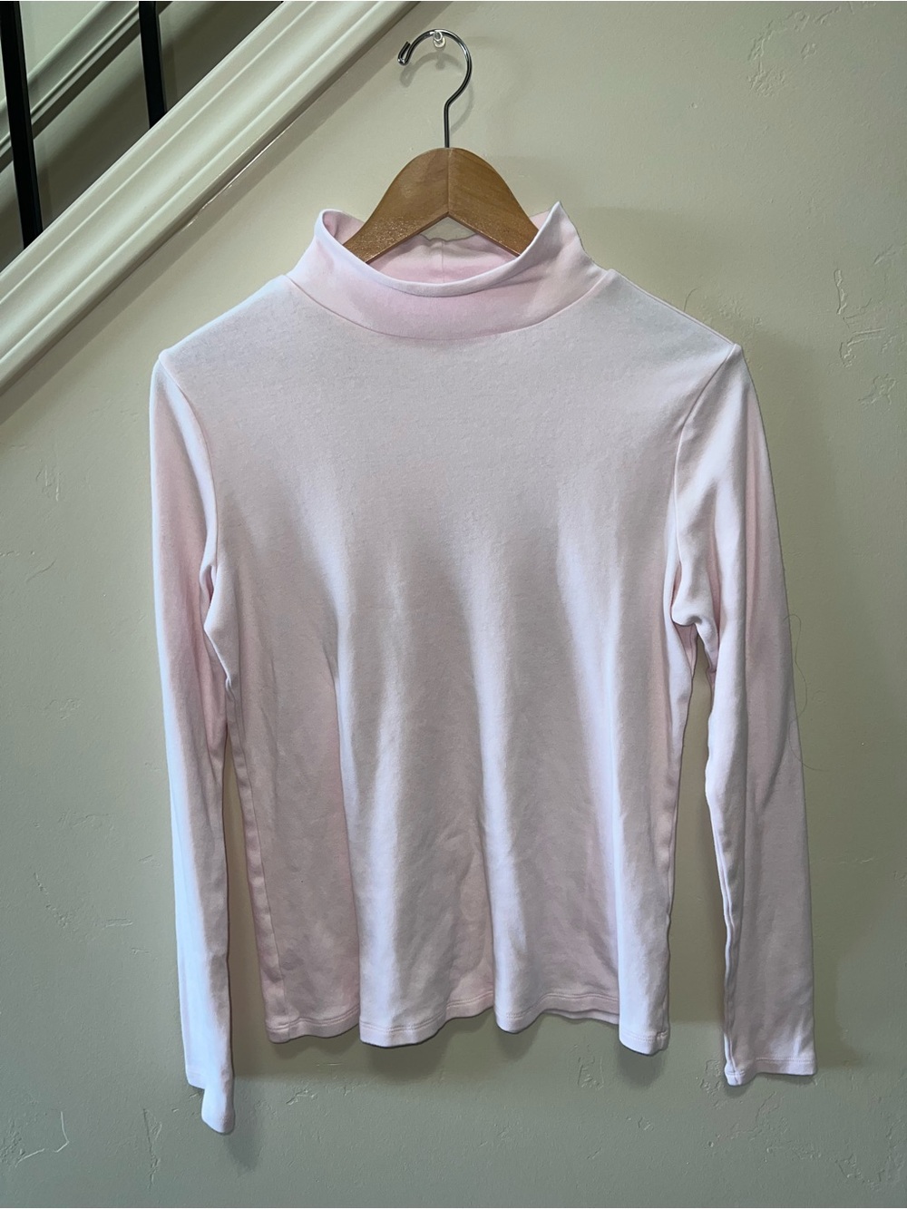 croft & barrow Light Pink Mock Neck Long Sleeve Top
